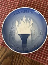 Munich Olympics 1972 B&G Copenhagen Denmark Blue First Issue Collector Plate picture