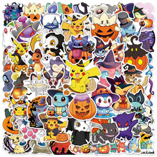 Pokemon Stickers 300 Pack 50 Unique Spooky Masterball Set Bulk Lot 6 Total Packs picture