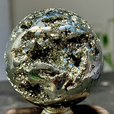 188G Natural Chalcopyrite Quartz Crystal Ball Energy Reiki Healing picture