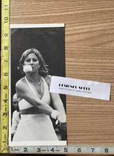 Chris Evert Tennis Player Hitting Ball Court Action Scene 1978 Book Photograph picture