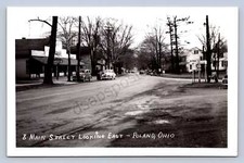 K12/ Poland Ohio RPPC Postcard c1950 Main Street East Stores Homes 84 picture