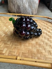 Vintage Handblown Glass Grape Cluster Purple Excellent Condition Midcentury picture