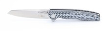 TwoSun TS16-G10 Flipper Pocket Knife Black G10 Handle Plain D2 Satin Blade picture