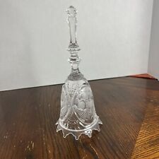 Scalloped Edge Unique Etched Lily of the Valley Flowers Crystal Bell picture