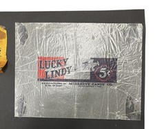 Rare 1927 Charles Lindbergh Lucky Lindy Candy Wrapper McGreevy Co Scrapbook Page picture