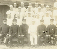 c1935 Original Japanese Navy Military Group Photo Troops Headbands Sasebo Japan picture