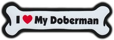 Dog Bone Magnet: I LOVE MY DOBERMAN PINSCHER | Dogs Doggy Puppy | Car Automobile picture