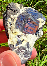 Galena with Fluorescent Calcite Mexico 482g UV Reactive Mineral Specimen picture
