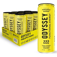 Functional Energy Drink Pineapple Mango Flavor 222mg Caffeine 12 Ounce Single... picture