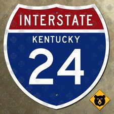 Kentucky Interstate 24 highway route marker sign Paducah Hopkinsville 18x18 picture