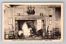 Amherst MA-Massachusetts, Living Room of the Lord Jeffery c1941 Vintage Postcard picture