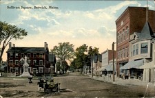 Berwick Maine ME Sullivan Square O. T. Photo Chrome c1920s-30s Vintage Postcard picture