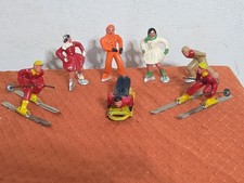 Vintage Barclay? Lot Of 7 Lead Skier's, Skaters, Sledding Guy  picture