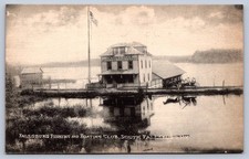 WA1/ South Fallsburg New York Postcard c1910 Fishing Boating Club 194 picture