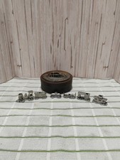 Metzke Pewter 6 Piece Miniature Train Set & Birthday Candle Holders  picture