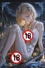 Android 18 Waifu Anime Girl Halloween Fanart Collectible Card A5 With NFC VIDEO picture