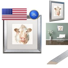 Trademark Fine Art Farm Friends II White Matted Silver Frame 16x16 Lisa Audit picture