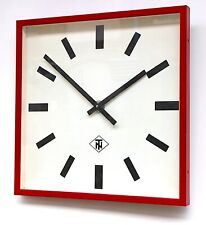 Large 43cm West German 1960s Industrial Factory Midcentury Vintage Wall Clock picture