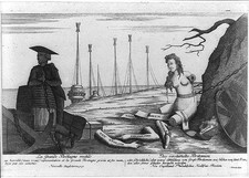 Amsterdam Netherlands 1783 Britannia Mutilated American Colonies Print picture