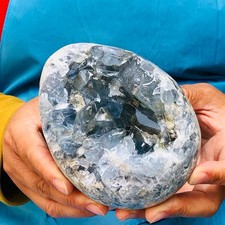 1800g Top natural blue crystal cave quartz cave mineral specimens Healing 4531 picture