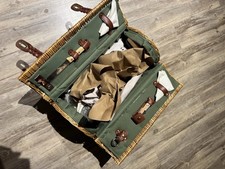 Mercedes Benz Vintage Picnic Basket With 18k Gold Plated picture