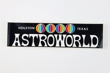 Vtg 1968-1974 Astroworld Amusement Park Houston Texas Bumper Sticker Original picture