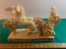 Vintage Roman Soldier with Chariot marble statue L Toni picture
