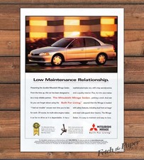 Mitsubishi Mirage Sedan Low Maintenance Relationship Print Ad 1997 1990s picture