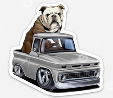 Classic Chevy Truck Bull Dog MAGNET - Ratfink Style Chevrolet Rat Fink Car Show picture