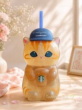 2026 Starbucks Singapore x Mofusand Collection Cat Shaped Glass Cup Gift picture