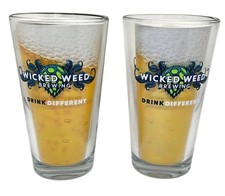 Wicked Weed Retro Pint Glass - Set of 2 picture