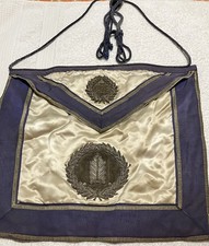 Antique RARE 1876 Masonic Apron Circa 1876 Apron central emblem 150yrs old picture