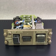 Aircraft Emergency Light And Passenger Oxygen Control Panel ( Item Not Tested ) picture