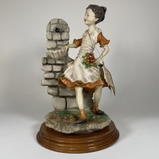 Vintage Italian Capodimonte Style Lady Fountain Figurine #277 10