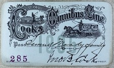 Antique 1905 Pass Cook's Omnibus Line St Paul picture