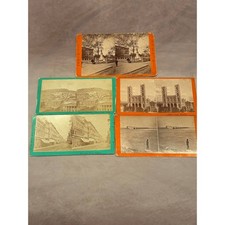 1860s Stereoview Lot 5 J G Parks Montreal Victoria Bridge Notre Dame picture