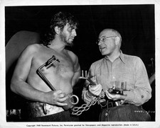 RARE CECIL B DeMILLE + VICTOR MATURE BTS ON SET PORTRAIT 1949 ORIG PHOTO MA80 picture