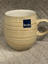 Denby-Langley Caramel Stripes Drink Coffee Tea Mug NOS Original Sticker picture