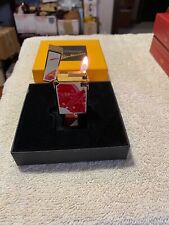 S.T. DuPont Fantaisies Red on Ivory Gold Butterfly lighter Ligne D Limited NEW picture