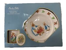 NEW 2005 Open Box Beatrix Potter A6356 Peter Rabbit Three Piece Nursery Set Gift picture