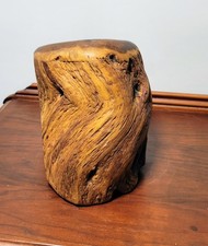 Burl Style Rustic Natural Wood Jewelry Trinket Box w/ Hidden Storage Compartment picture