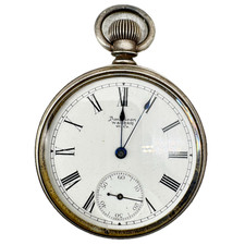 Antique 14s 1894 Waltham Roman 7 Jewel Mechanical Pocket Watch 8 Nickel USA picture