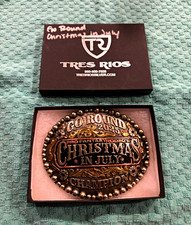 Tres Rios Go Round 2025 Pro Fantasy Rodeo Christmas in July Champion Buckle picture