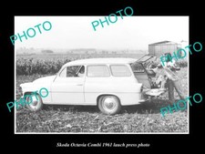 OLD POSTCARD SIZE PHOTO OF 1961 SKODA OCTAVIA COMBI LAUNCH PRESS PHOTO picture