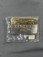 Vintage John Deere Day Belt Buckle 1988 Brass Gold Tone Moline Illinois USA picture