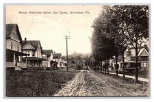 Oak Street View Nicholson Pennsylvania PA DB Postcard Y21 picture