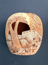 Hand Painted T. Kelson Southwest Mexican Desert Pottery Vase Native American picture