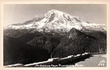 RPPC Mt Rainier from Ricksecker Point Photo Vtg Postcard 4A picture