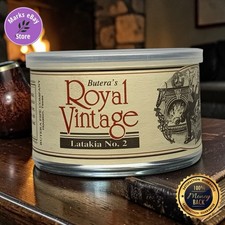 Butera's Royal Vintage Latakia No. 2 2oz Empty Pipe Tobacco Tin Collectible picture