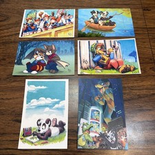 Paco Panda 6 pc Card Set - 4” x 6” Card Stock - Furry Fun Anthropomorphic picture